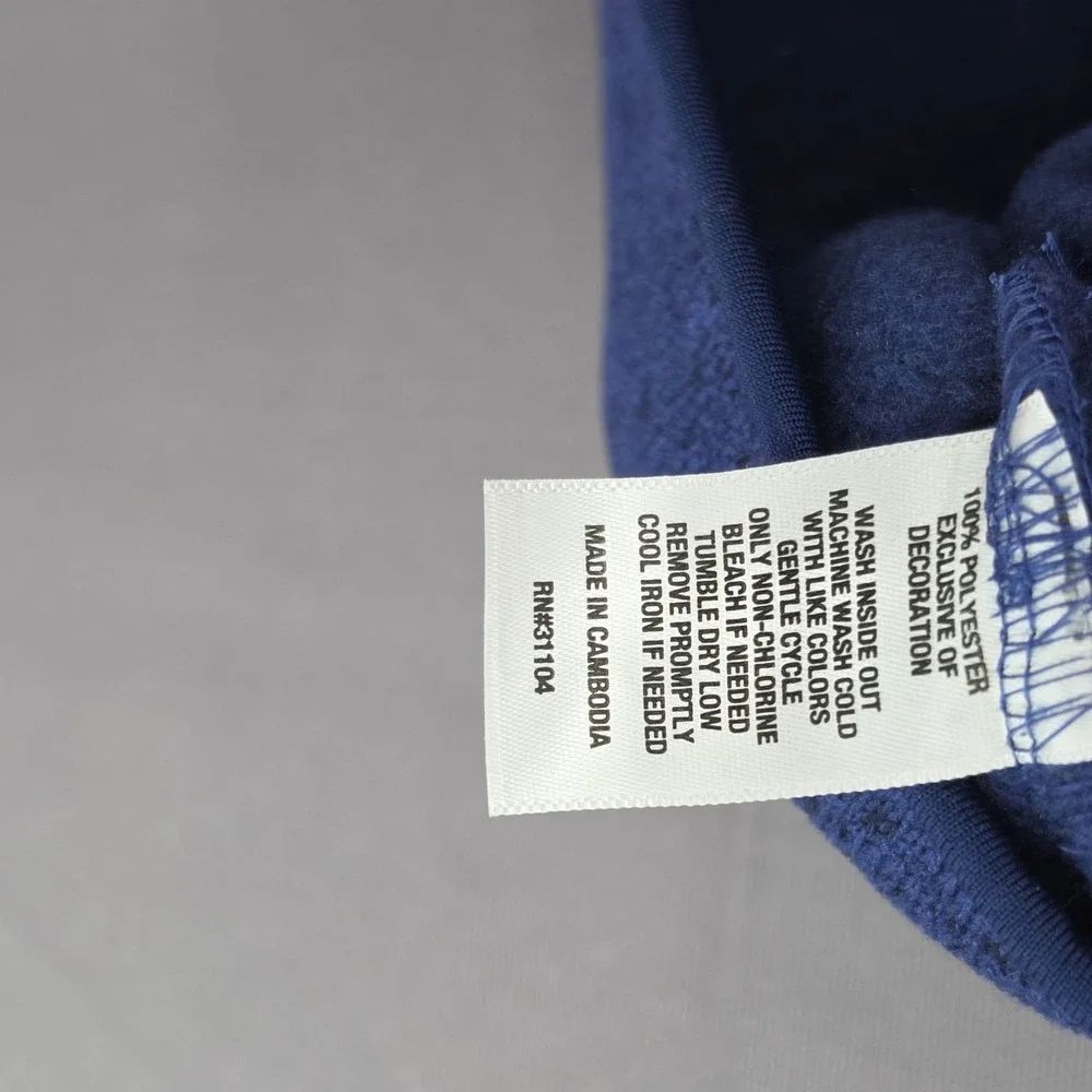 Crown & Ivy Mens XXL Blue Heathered Quarter Zip Pullover Sweater Mock Neck Logo